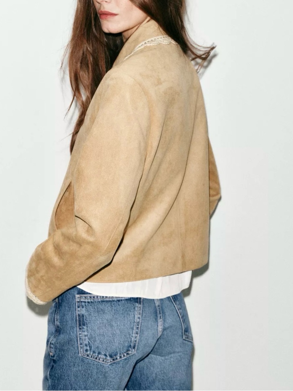 NWT ZARA FAUX SUEDE JACKET - Picture 7 of 10